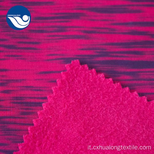 Tessuto jacquard lavorato a maglia in tessuto stampa rosa a grana nera